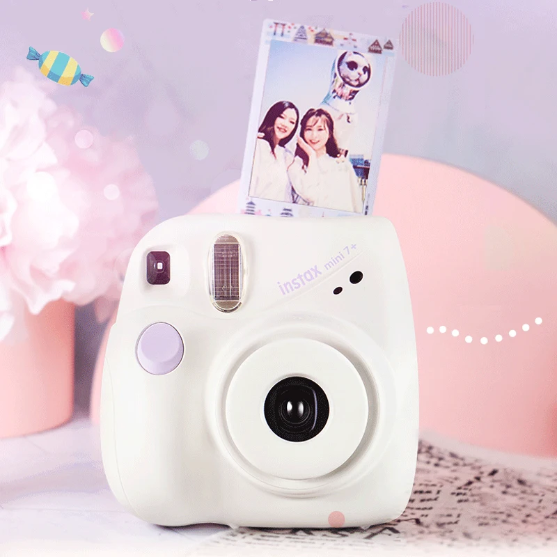 

Genuine Fujifilm Fuji Instax Mini 7+ Instant Film Photo Camera Pink Blue Back Color instock Free Shipping cheaper than mini 9