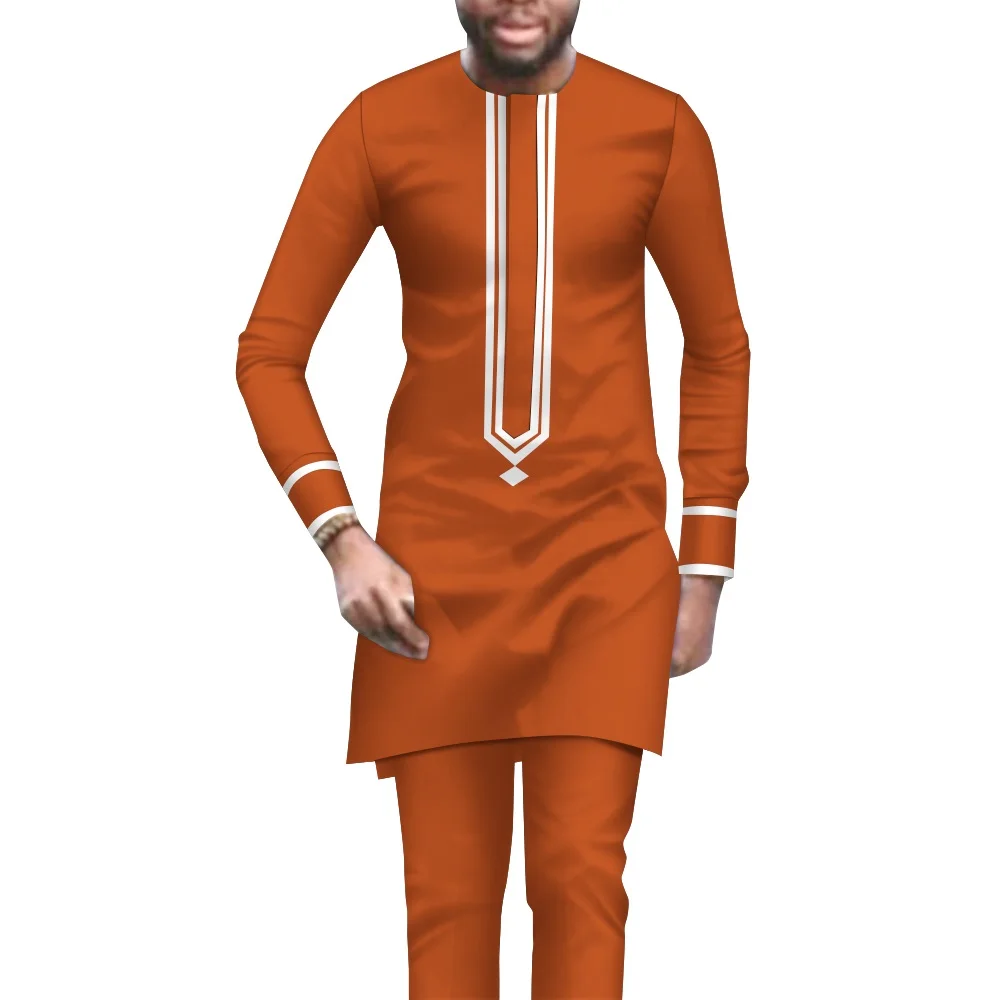African Men Clothing Dashik Men Suit Casual 2 Pcs Set Shirt