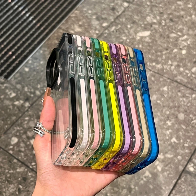 Custodia in gelatina trasparente Hummingmint per iPhone 15 14 13 12 11