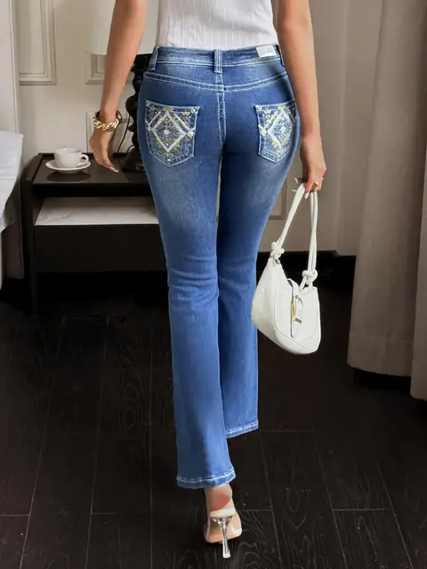 High Waist Stretch Denim Jeans