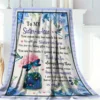 Warm Flower Pattern Letter Blanket Thank You Blanket For Sister-In-Law Special Gift For Sister-In-Law Sofa Bedroom Available 3