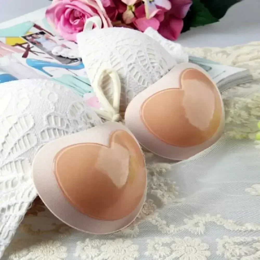 Silicone Bra Inserts displayed with rounded cup shape and natural finish