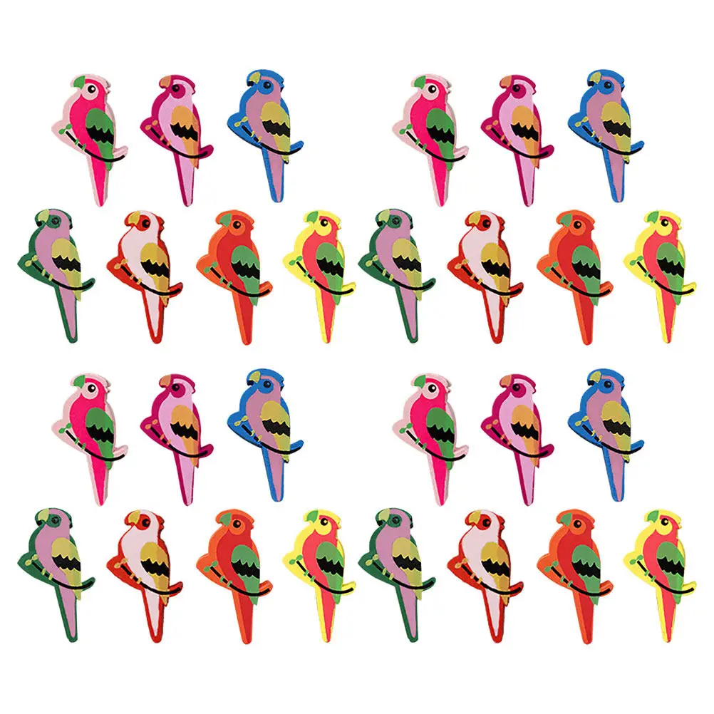 코르크 보드용 새 모양 압정 30개, 나무 푸시핀, 장 게시판, 사진 벽, 지도 디스플레이, 보헤미안 스타일