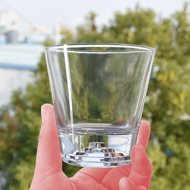 Creative Sakura Mount Fuji Glass Mug Double-Bottom Wineglass for Cold Drinks Juice and Milk Glassware New Drinkware Design