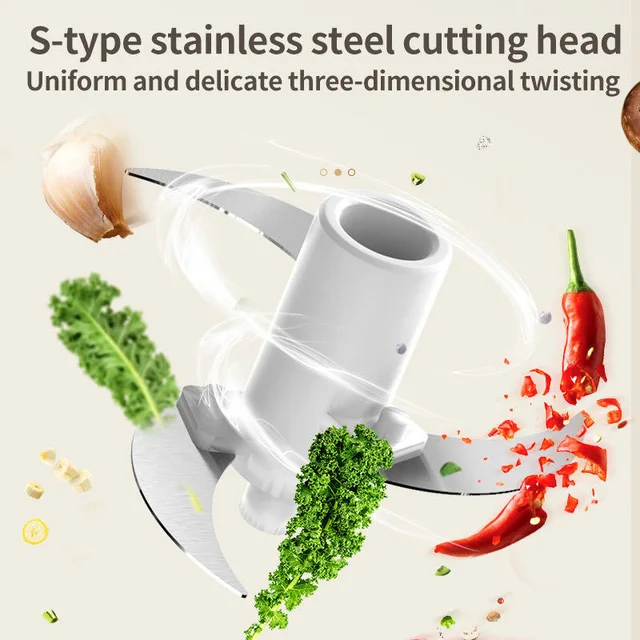 Multifunctional Cooking Machine Steel Kitchen Slicer Food Chopper Vegetable Cutter Usb Slicer Mixer Baby Mini Food Chopper 3