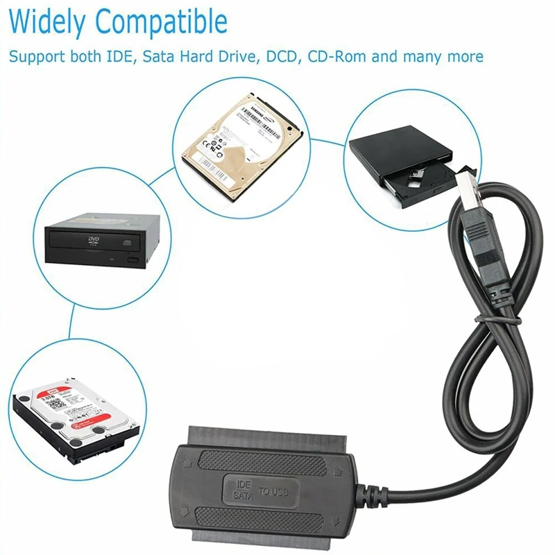 USB 2.0 IDE S-ATA 2.5 3.5인치 하드 드라이브 HDD 컨버터 어댑터 케이블