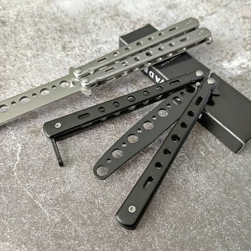 Trainer Butterfly Knife Metal Butterfly Steel Trainer Folding for Practicing Flipping Tricks