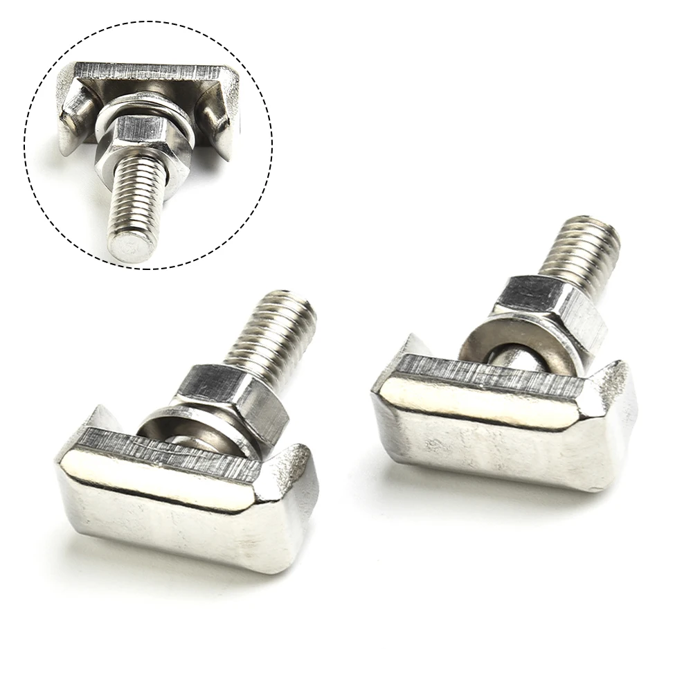 

2 Pcs Car Screw T-Bolt Battery Cable Terminal Sets 19116852 Stainless-Steel Nut Washer Auto Replacement Parts Kits