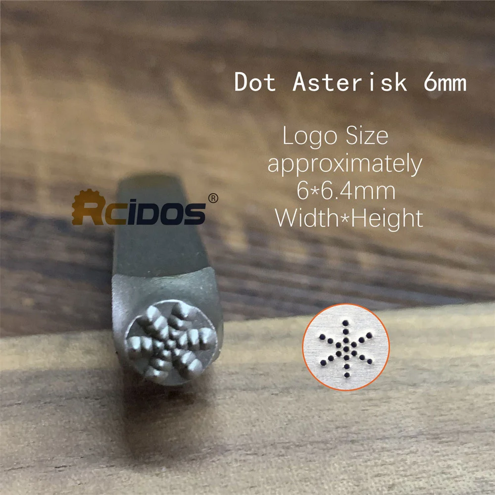 6mm Star Pound Asterisk Design Metal Jewelry Stamps RCIDOS Dot DIY Bracelet/jewelry symbols steel stamp 1pcs price metal stamping tool