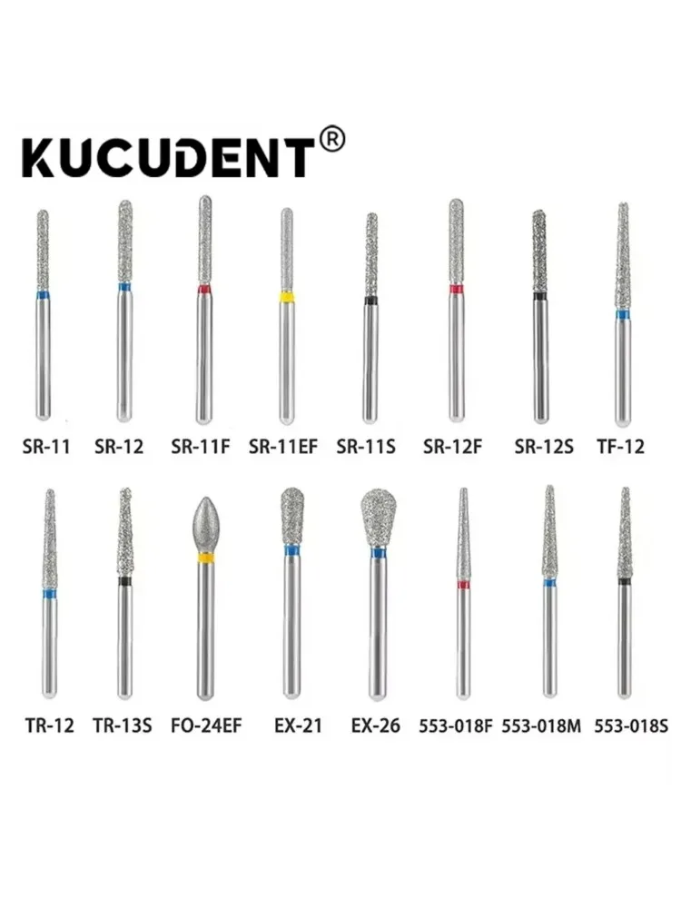 KUCUDENT 10 Stück/Box Dental-Diamantbohrer, FG XL-Kugel, rund, Typ 1,6 mm, für Hochgeschwindigkeits-Handstück, Schneidbohrer, Zahnmedizin-Werkzeuge – Detail 1