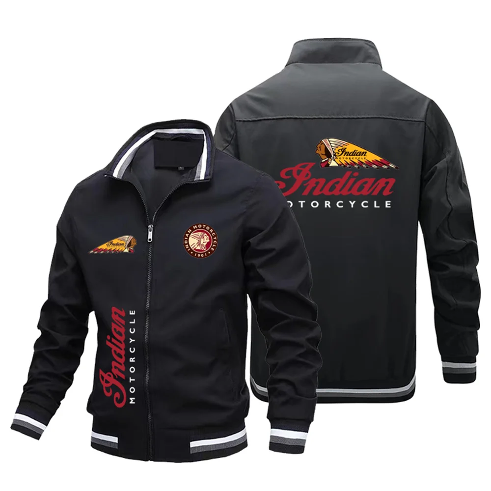 2024 New Exquisite Printed Indian Baseball Jackets, Motorcycle Jackets, Bombers, Pilots, Fashion,Spring and Autumn Men's Jackets