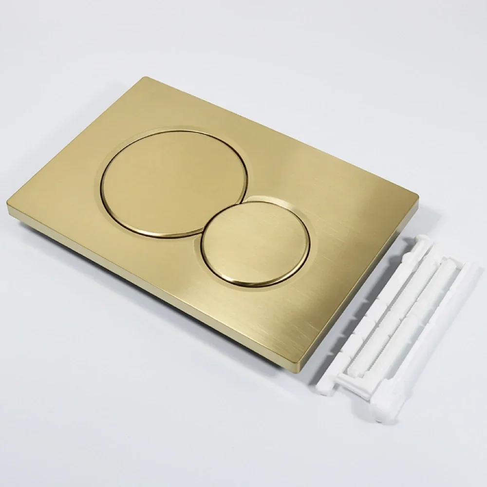 Water Tank Panel Toilet Concealed Water Tank Flush Panel White Silver Gray Black Gold Double-Press Switch Accessories
