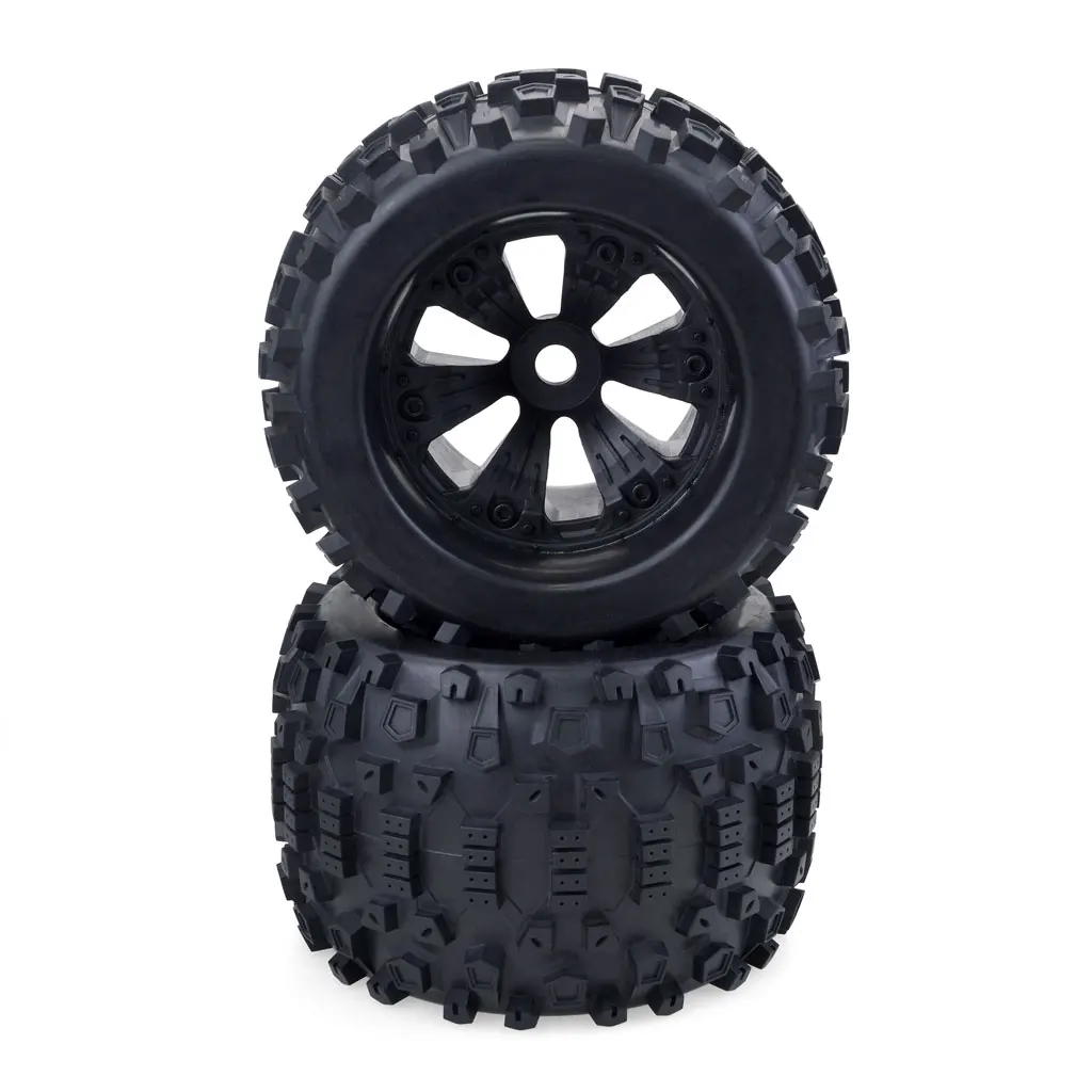 4PCS 17mm Hex 1/8 RC Monster Truck Rad Reifen Nabe Felge Gummi Reifen FÜR RC Auto Redcat HPI Kyosho Hobao Hongnor Team Losi GM DHK – Detail 31