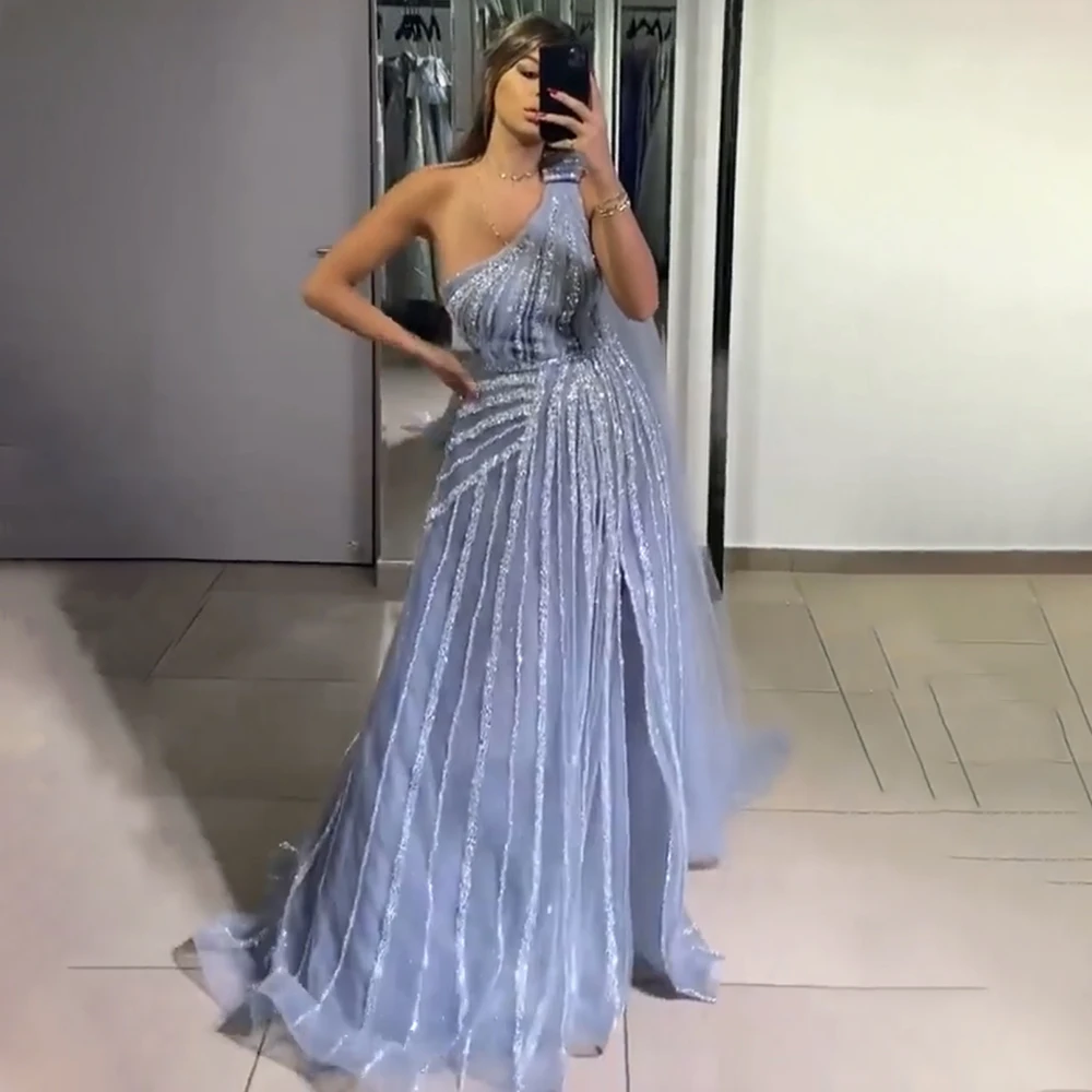 green emerald velvet dress Stylish Tulle Lace A-line V-neck Long Prom Dresses SP776 main image 1