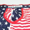 Men's Underwear Long Boxers Slim Fit Home Fitness Tights American Flag Printing Underpants Male Trunk Five Minutes Boxers 5
