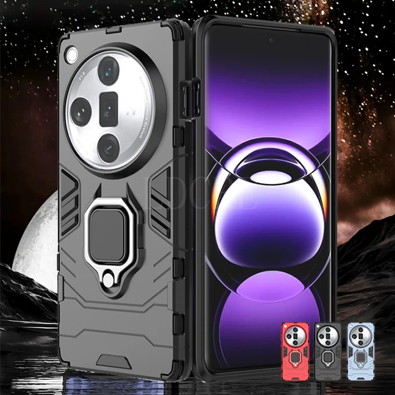 Per Oppo Find X7 Ultra Cover Find X7 Ultra Capas Nuovo Paraurti Antiurto Supporto Anello Fundas Magnetico Per Oppo Find X7 Ultra
