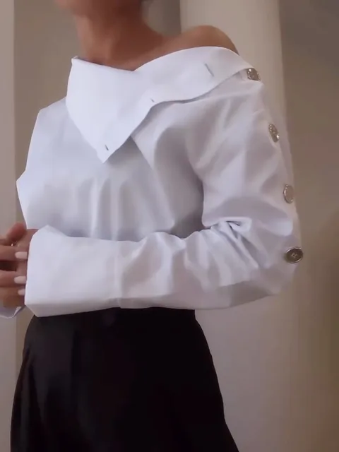 New Fashion Shirt For Women Women 2025 Casual Long-sleeve Button Women's Blouse Spring Chic White Tops Office Shirts Female 2