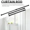 Spring Loaded Extendable Sticks Shower Curtain Rail Pole Adjustable Telescopic Pole Cupboard Wardrobe Hanging Rod No Drilling 1