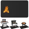 Barbecue Grills Mat Oilproof Fireplaces Protective Mat High Temperature Resistant Fire Retardant Protection Pad For BBQ