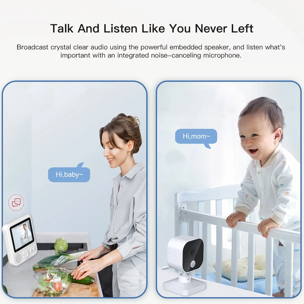 2.8inch Baby Monitor Wireless Video Nanny Baby Camera Intercom Night Vision Temperature Monitoring Cam Babysitter Nanny Cam wireless baby monitor video baby monitor