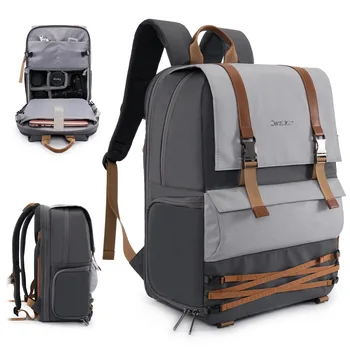Zaino per Fotocamera Borsa Impermeabile per Fotocamera, Borsa Multifunzionale da Viaggio per Fotografia, Custodia per Fotocamera, per Canon/Nikon/DSLR/Fotocamera Digitale
