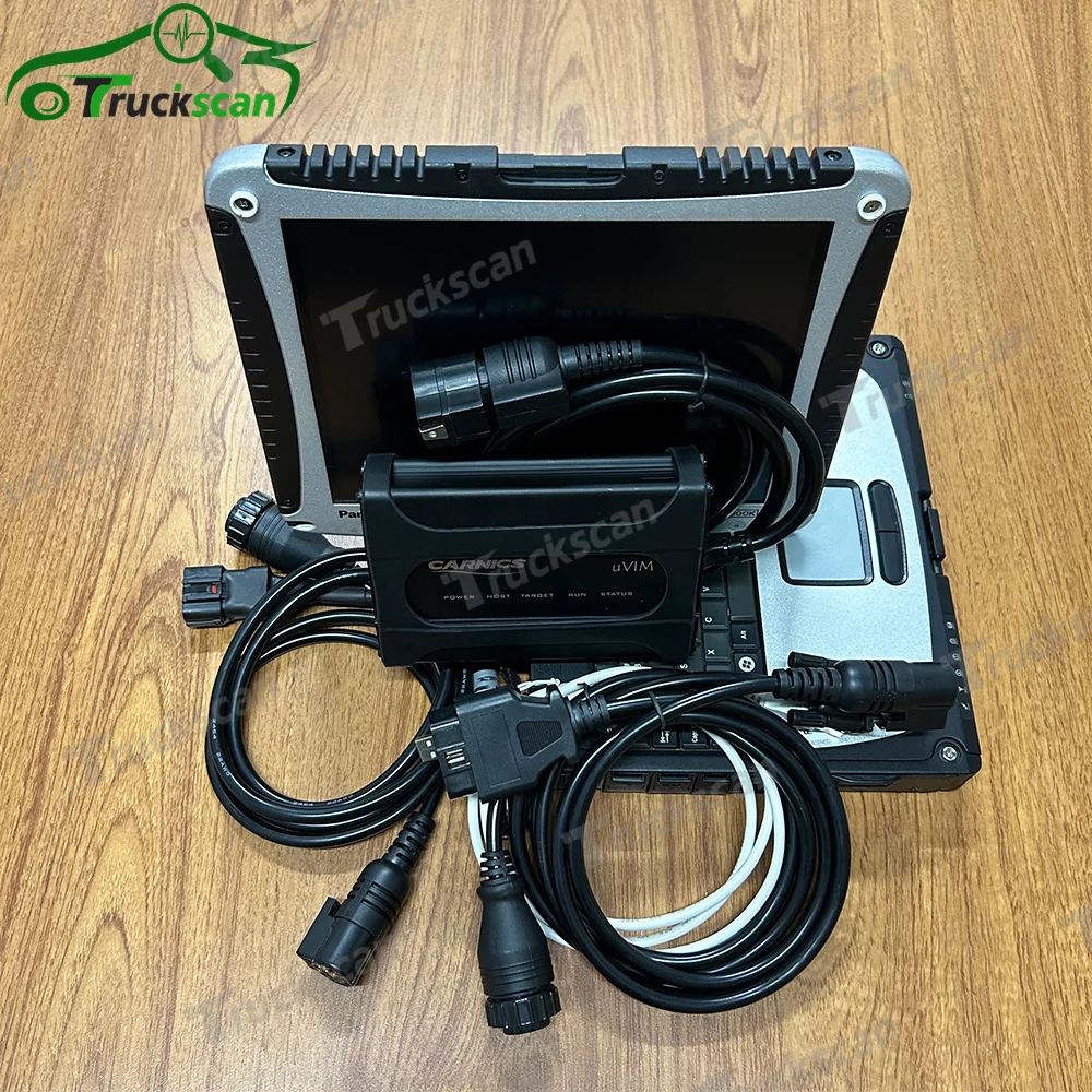

For Doosan uvim Excavator Forklift Engine Fault Detector Interface DDT SCR DPF DCU ECU Scanner +CF19 laptop