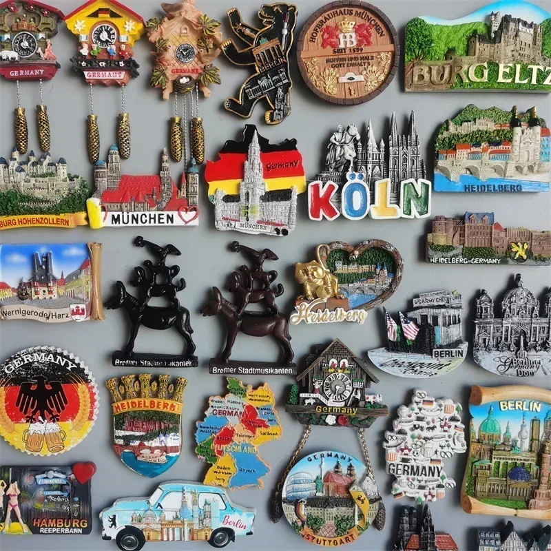 Germany Tourist Souvenir Berlin Munich Hamburg Stuttgart K&ouml;lner Bayern Bremen Schwarzwald Hohenzollern Fridge Magnets Sticker magnetic fridge magnets magnetic sticker magnetic fridge stickers