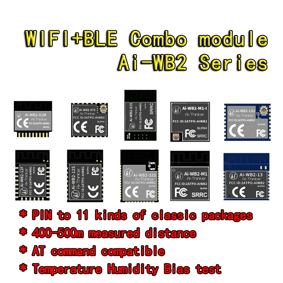 Ai-WB2 series WiFi+BLE two in one module compatible package ESP-12F ESP8266 ESP32-C3 Ai-WB2-12F 01M 13 13U 32S 07S MI MI-U 01S duet3 wifi module based on esp32 s3 module replace the ethernet or sbc interface for duet 6hc motherboard for the duet3 mainboar