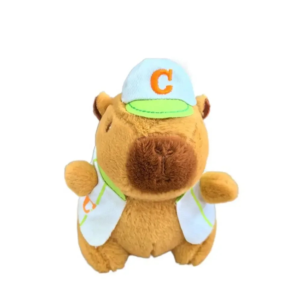 Cartoon Capybara Plush Pendant Keychain - Multicolor Stuffed Animal Accessory