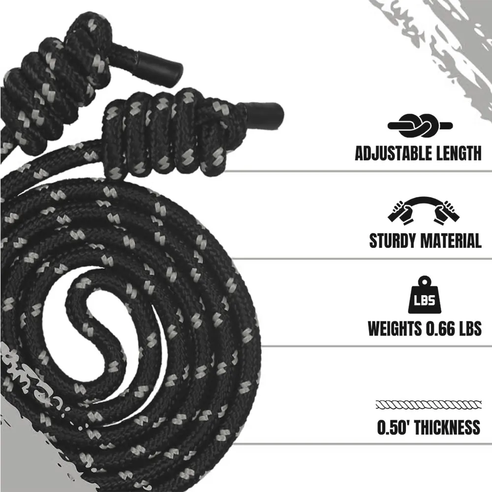 Flow Exercise Rope For Fitness Flow Double Braid Workout Rope Adjustable Length Jump Ropes For Men And Women Home Gym Workout 2