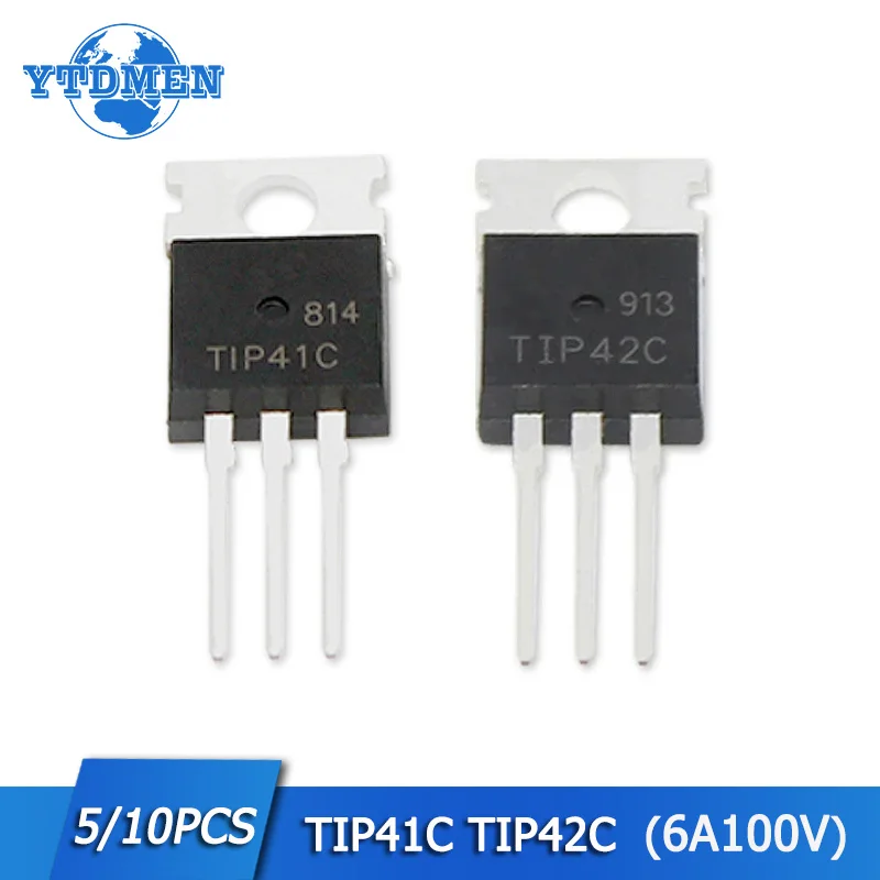 5/10PCS Transistor TIP41C TIP42C TO-220 100V 6A NPN Transistors Kit TIP41 TIP42 Original bjt transistor transistors kit mosfet transistor