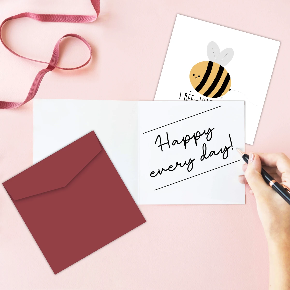 BYANIKA 'Believe In You' Glückwunschkarte Mit Bienen-Motiv – A6, 10.5x14.8 Cm, Blanko Innen, Aus Recyceltem Papier