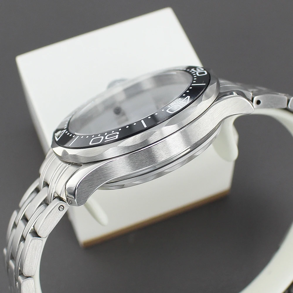 41mm Steriles Wasserdichtes Uhrengehäuse mit Armband für Seamaster 300 NH35 NH36 Uhrwerk, Saphirglas, Ersatzteil für 31mm NH35 Zifferblatt – Detail 5