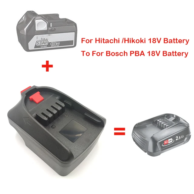 Adaptateur de batterie pour uration/Hikoki, 18V, pour Bosch PBA