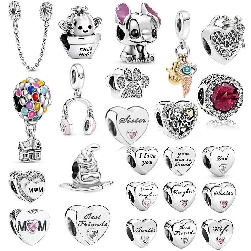 Alloy pendant Disney Stitch hot air balloon stitch for charms bracelet women cartoon beads DIY