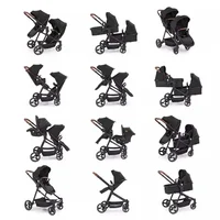 Nouvelle poussette double pliable et multifonctionnelle 2026, transformable en vélo léger pour bébé. Expédition dans l'UE 2