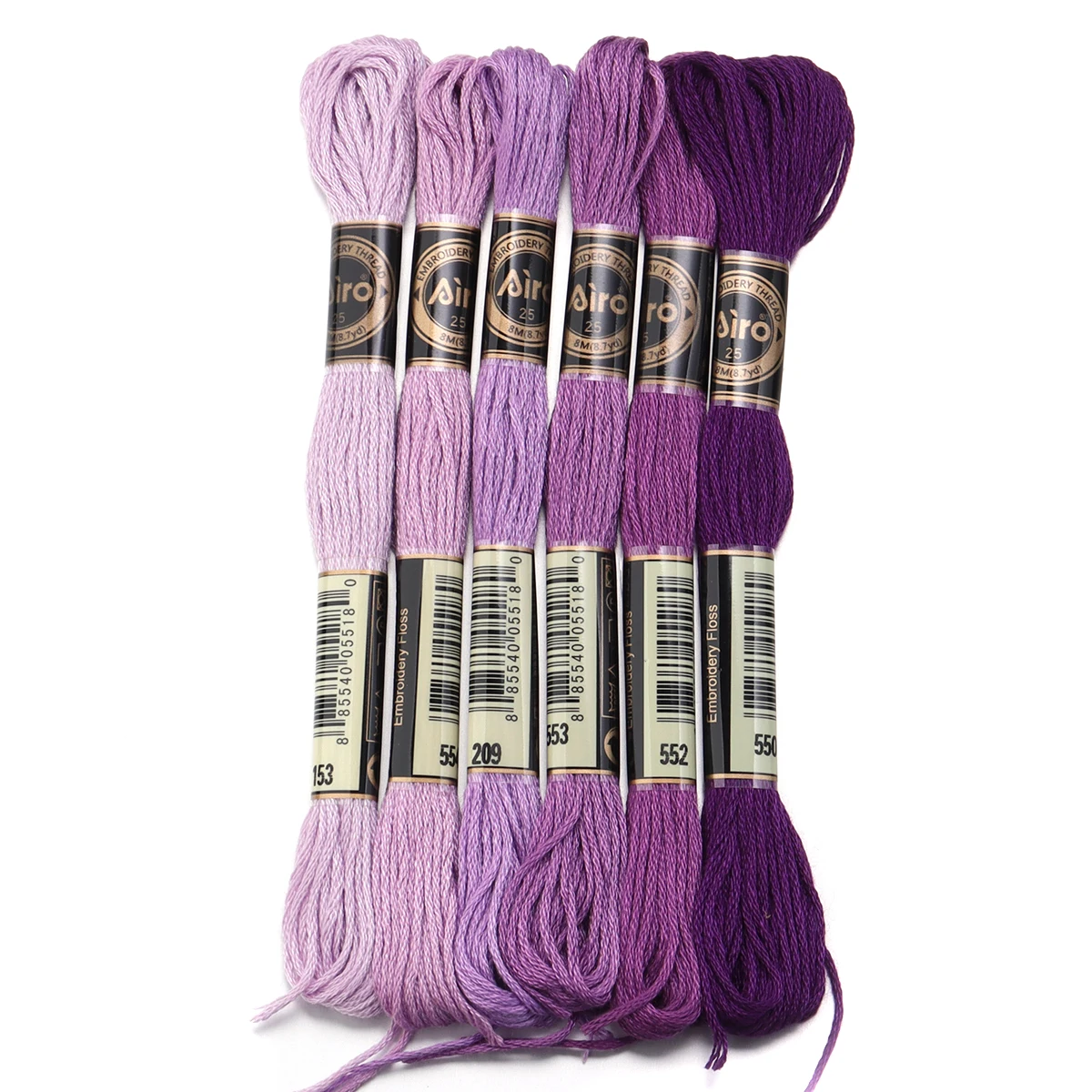 8-Pack Embroidery Floss Skeins - 7.5m Each, Assorted Grey Shades, For Bracelets, Crafts & Sewing - View #5