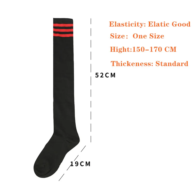 Compression Socks Football Stripe Long Socks Women Thigh High Over Knee Stockings Club Party Warm Knee High Gym