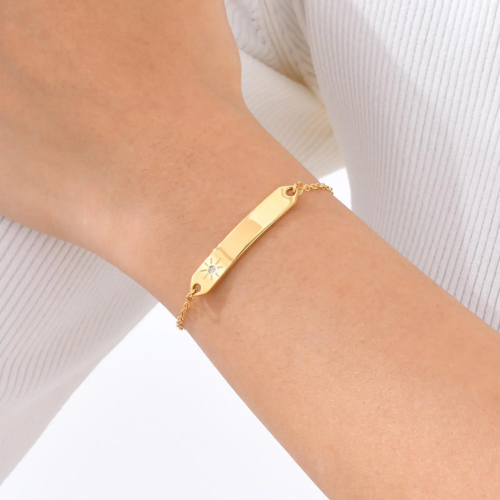 Benutzerdefinierte personalisierte Namens-ID-Armband Mädchen Jungen Geschenke, Edelstahl Panzerkette Link Krone Armband nicht allergisch – Detail 12