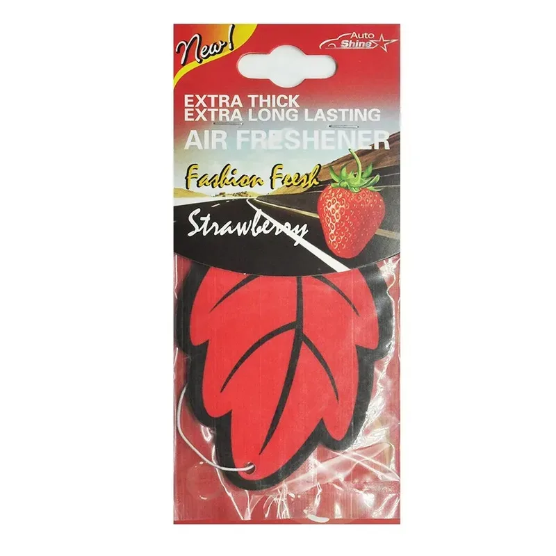 1-36pcs Car Air Freshener Natural Scented Tea Paper Auto Hanging Vanilla Perfume Fragrance Leaf Shape Car Accessories Interior