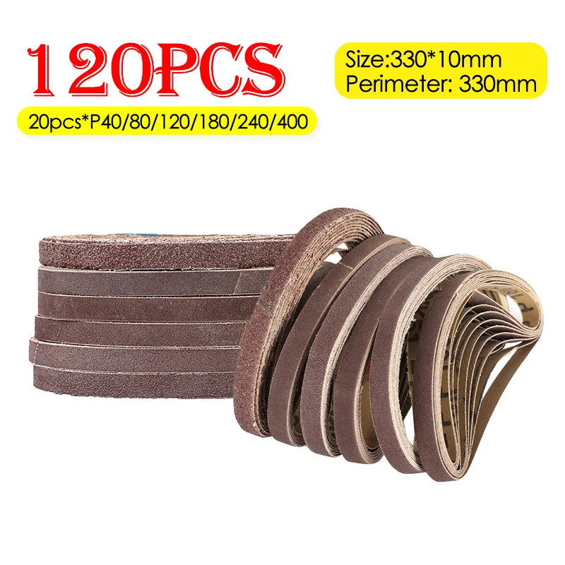 120PCS Premium Sanding Belts for Polishing and Grinding Tasks