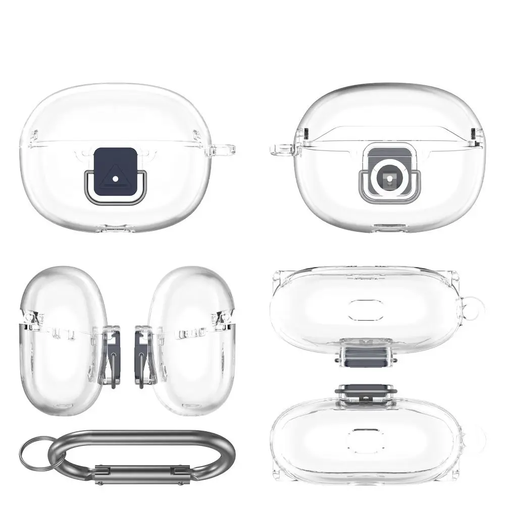 Anti-Fall Earphone Case Dustproof with Keyring Headphone Protective Case Anti-scratch Shockproof for SHOKZ Open Dots ONE