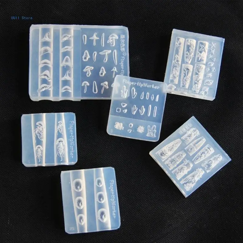 Nagel-Stamping-Set Mit Meeresthemen – Silikonformen Für Wale & Muscheln, DIY Maniküre Zu Hause