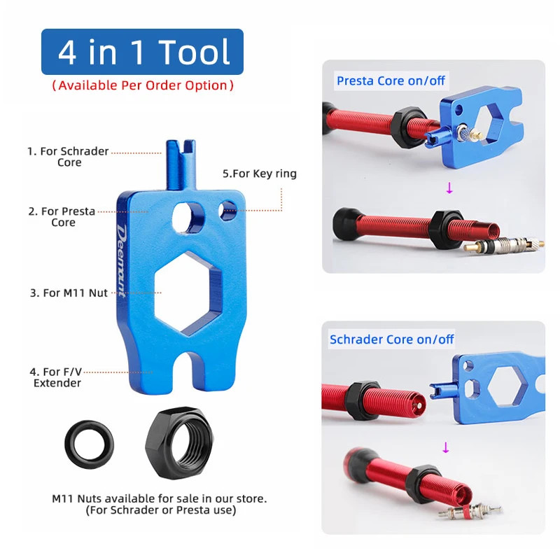 Bicycle Valve Core,Tire Valve Core Bicycle Presta Valve Core Brass Material CNC-machined Nickel-plated For MTB Road Tubeless Rim Nozzle Optional Metal Tool O-ring