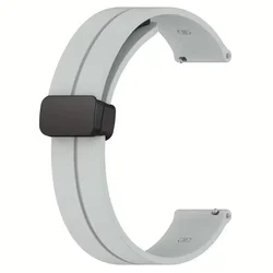 Correa De Silicona Para Reloj Inteligente - Correas De Repuesto Color 2, 20mm y 22mm - 22mm (Grey)