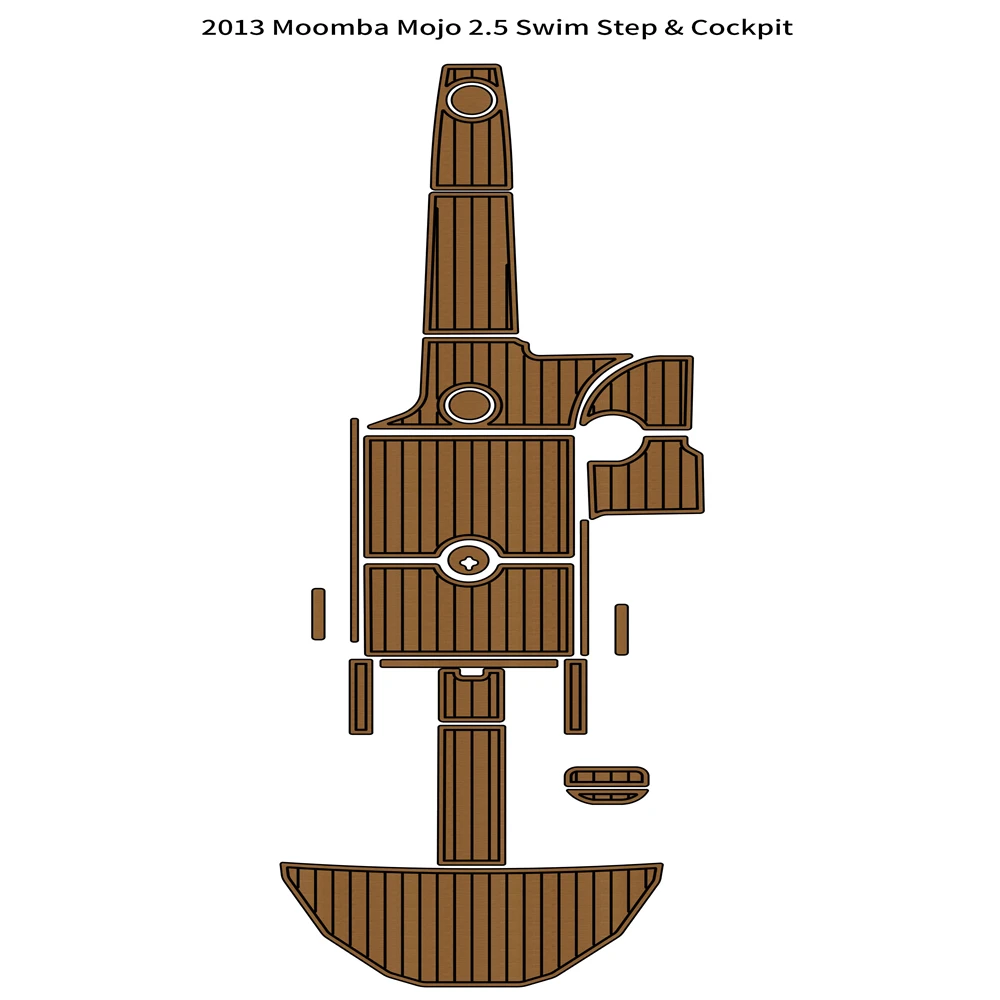 

2013 Moomba Mojo 2.5 плавающая кабина лодка EVA искусственная пена Тиковая напольная подушка
