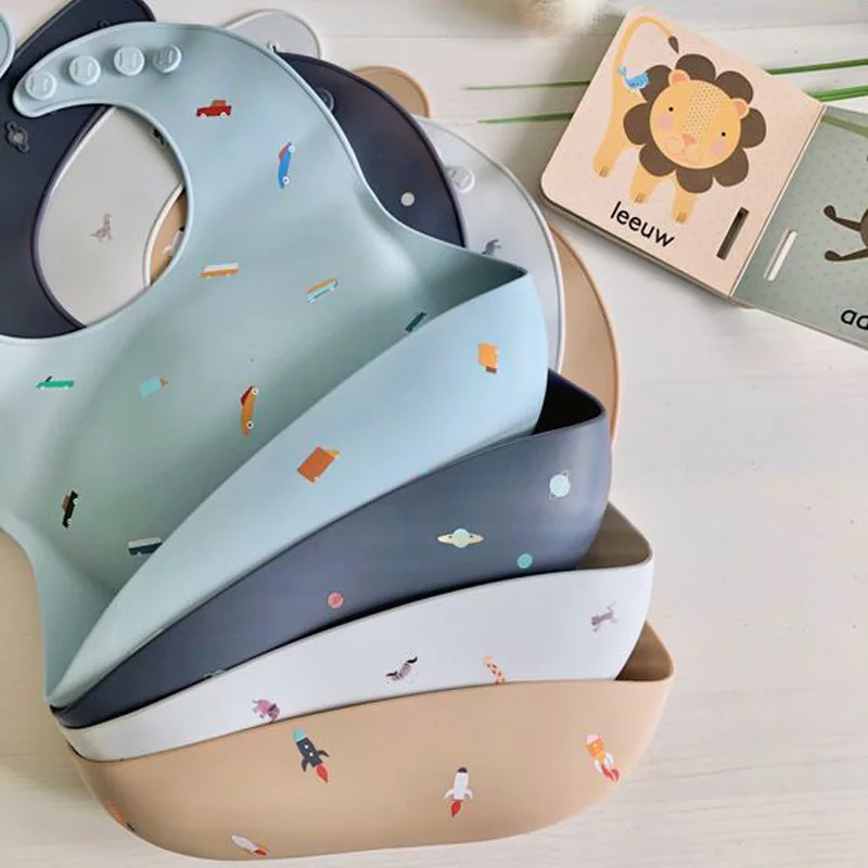 Silicone Bibs For Newborn Baby Feeding Tableware Waterproof Baby Bibs For Toddler Feedings Bibs Burp Cloths Bandana Baby Stuff 3