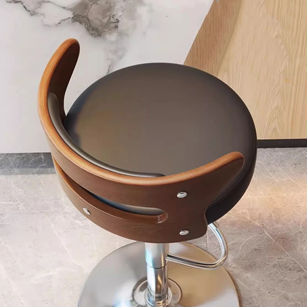 Vintage Classic Bar Chair Luxury Premium Minimalist Ergonomic Bar Chair Adjustable Trendy Taburetes De Home Furniture