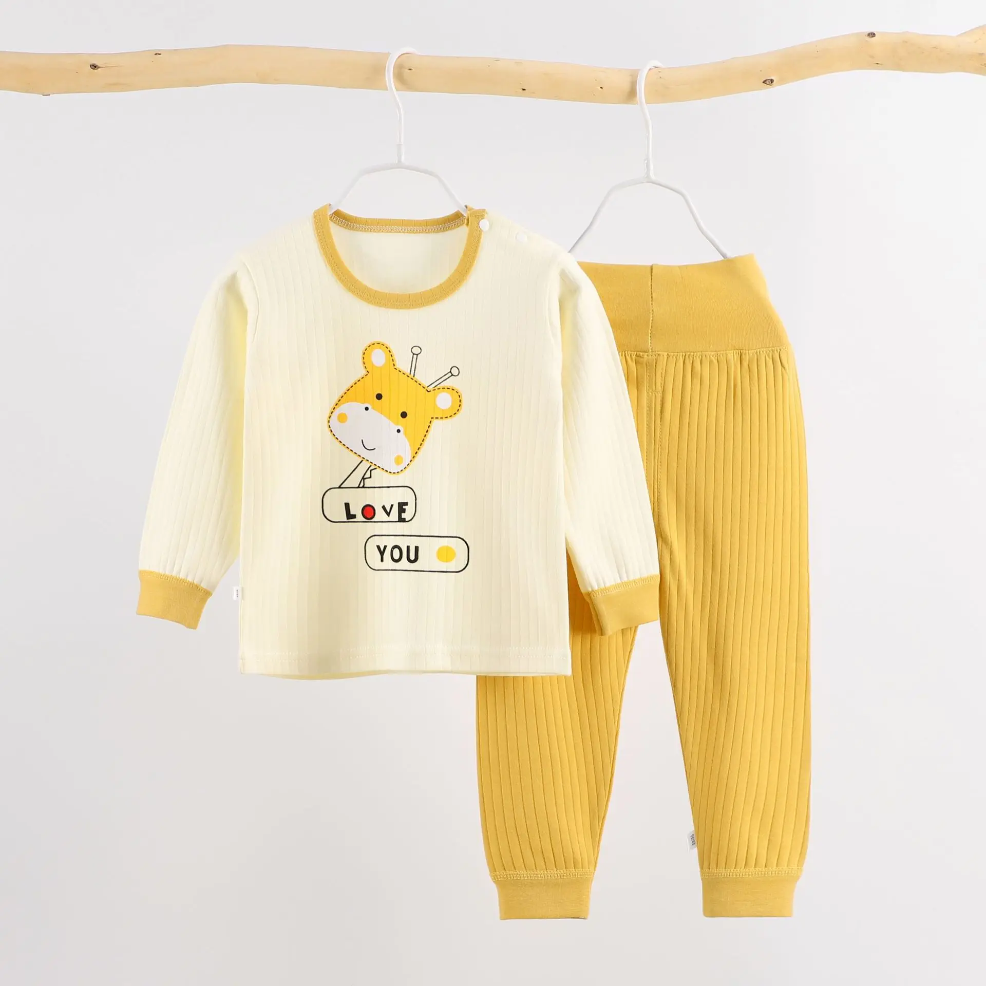 Baby Long Johns Children Autumn Winter Cotton High-waisted Underwear Suit Autumn Pants