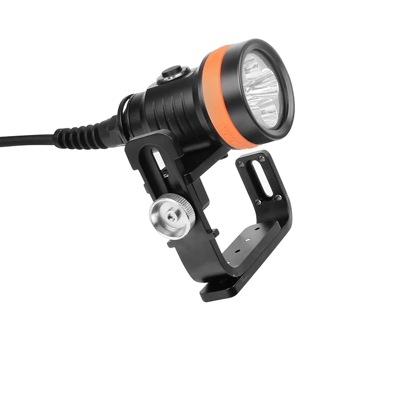 OrcaTorch D630 V2.0, 캐니스터 다이브 라이트, 5* CREE LED, 최대 4600루멘, 7 ° 빔 각도, 가장 밝은 모드에서 5시간 동안 작동 가능